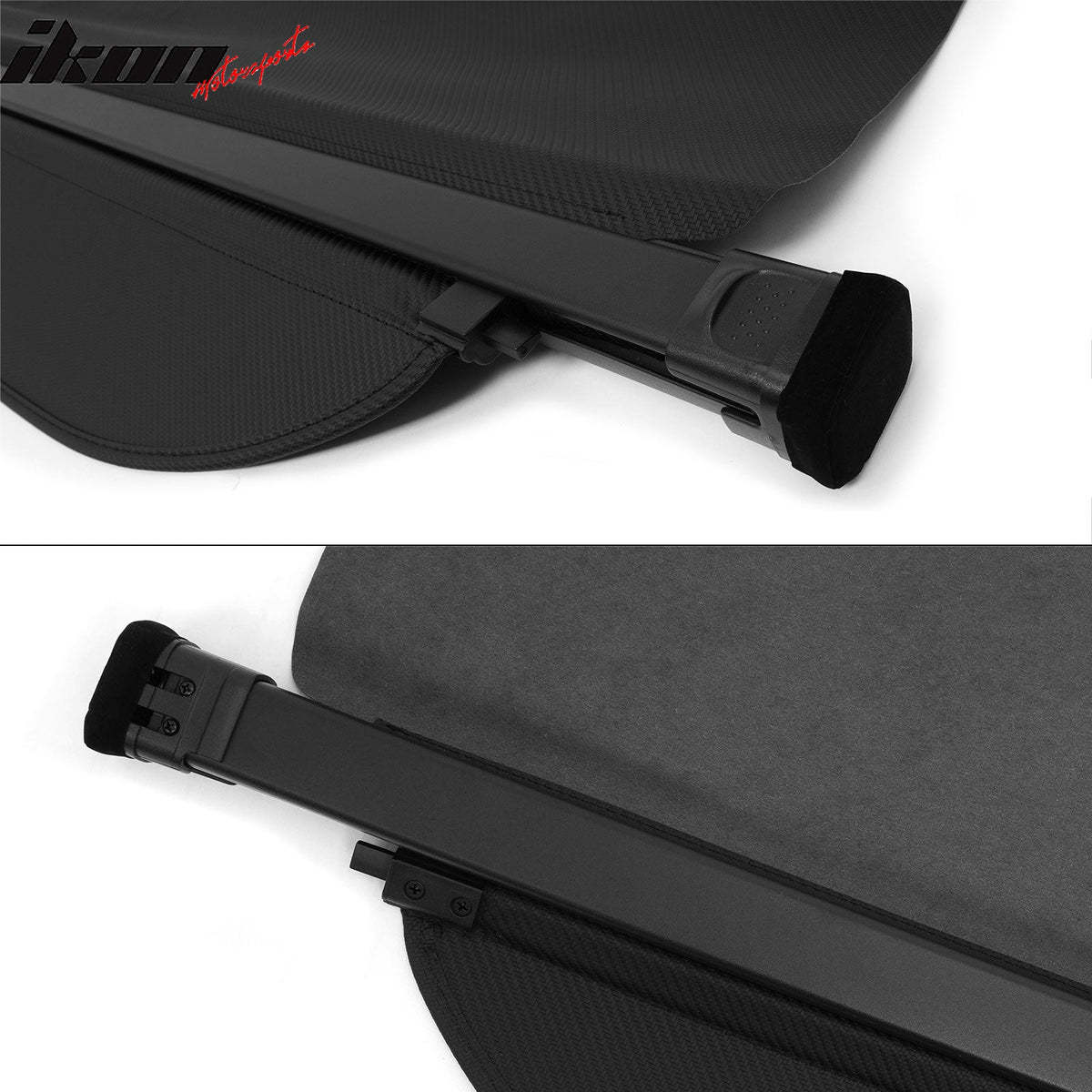 Rear Trunk Cargo Cover for Volkswagen Atlas 2018-2026 Carbon Fiber Texture