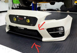 2018 Style Bumper Overlay Upper AND Lower (Carbon Vinyl, Gloss Black, or Matte Black) - 2015-2017 WRX / STI