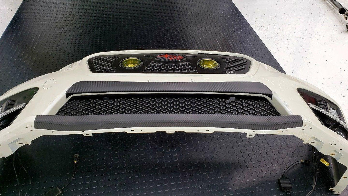2018 Style Bumper Overlay Upper AND Lower (Carbon Vinyl, Gloss Black, or Matte Black) - 2015-2017 WRX / STI