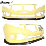 2019-2021 Honda Civic CS Style Unpainted Front Bumper Lip Spoiler PU