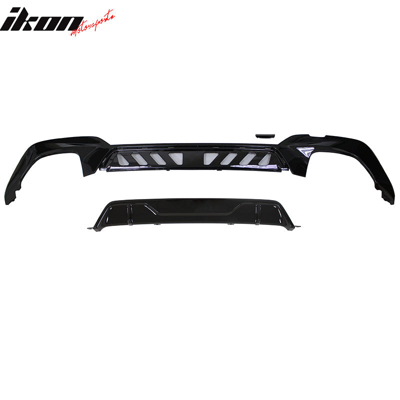 2019-2022 BMW G20 M340 Style Rear Bumper Lip Diffuser Gloss Black