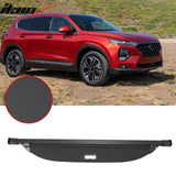 Rear Trunk Cargo Cover for Hyundai Santa Fe 2019-2023 Carbon Fiber Texture