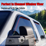 2019-2023 Ford Ranger T8 Crew Cab Window Visors In Channel Rain Guard