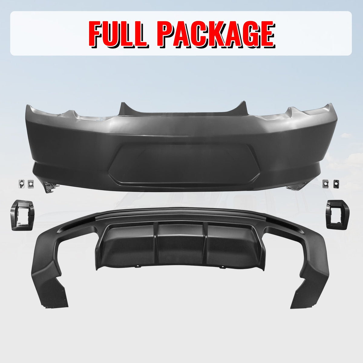 2019-2024 Chevy Camaro LT/LS/SS OE Rear Bumper Cover & Matte Diffuser