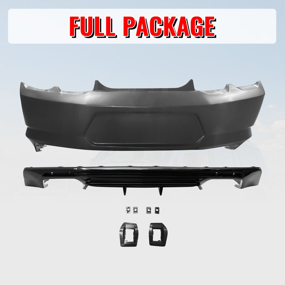 2019-2024 Chevy Camaro LT/LS/SS OE Rear Bumper Cover & Gloss Diffuser