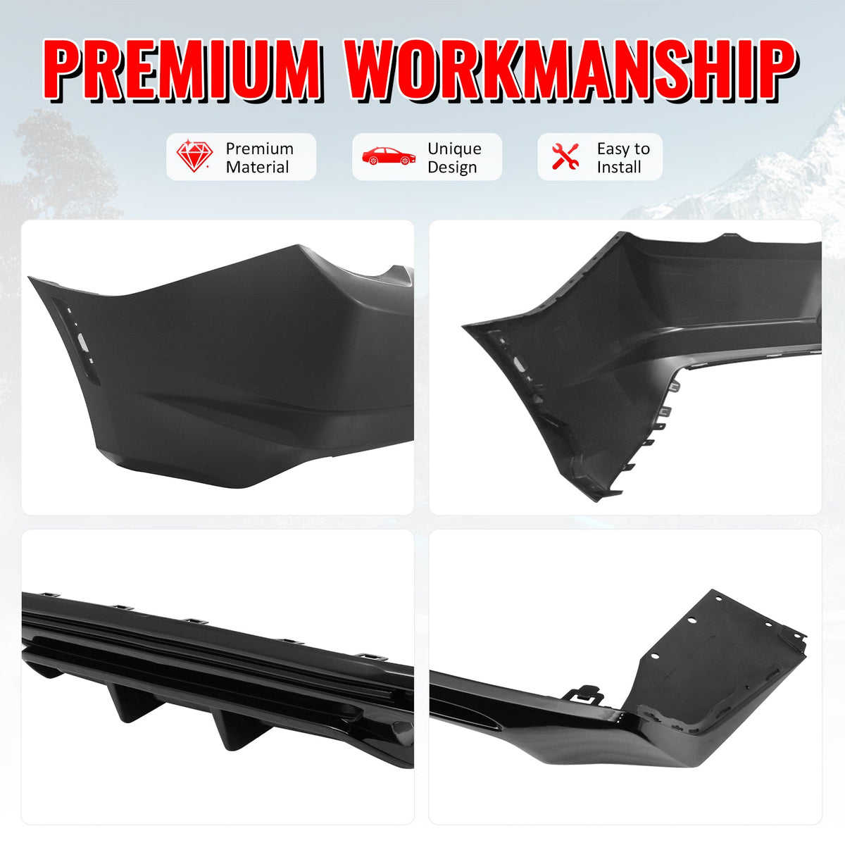 2019-2024 Chevy Camaro LT/LS/SS OE Rear Bumper Cover & Gloss Diffuser