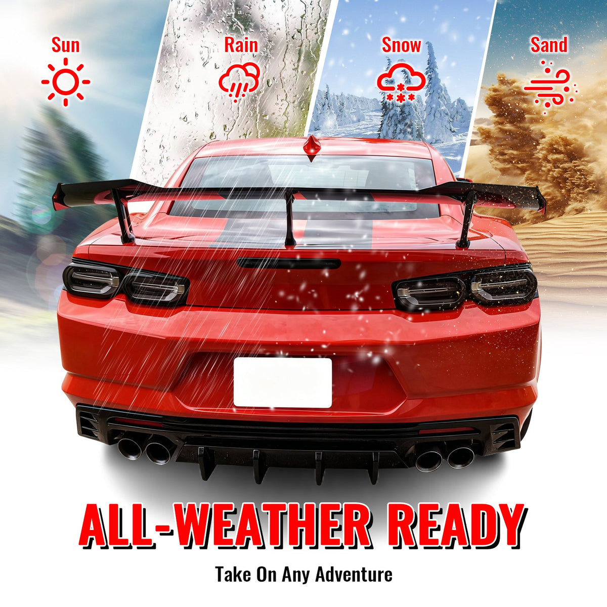 2019-2024 Chevy Camaro LT/LS/SS/ZL1 OE Rear Bumper+IKON Gloss Diffuser