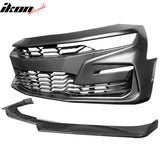 2019-2024 Chevy Camaro SS Style Black Front Bumper Guard CFL Lip ABS