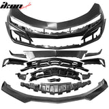 2019-2024 Chevy Camaro SS Style Black Front Bumper Guard CFL Lip ABS