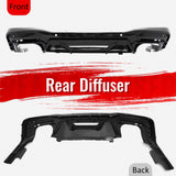 2024-2026 Ford Mustang Rear Bumper Diffuser Dark Horse Style Gloss Black