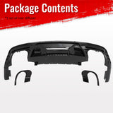 2024-2026 Ford Mustang Rear Bumper Diffuser Dark Horse Style Gloss Black
