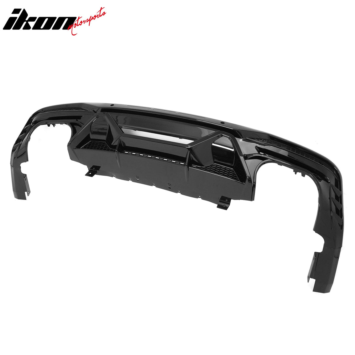 2024-2026 Ford Mustang Rear Bumper Diffuser Dark Horse Style Gloss Black