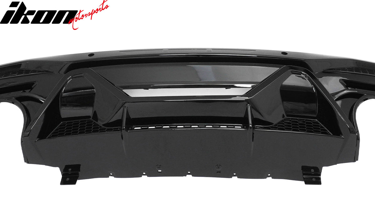 2024-2026 Ford Mustang Rear Bumper Diffuser Dark Horse Style Gloss Black