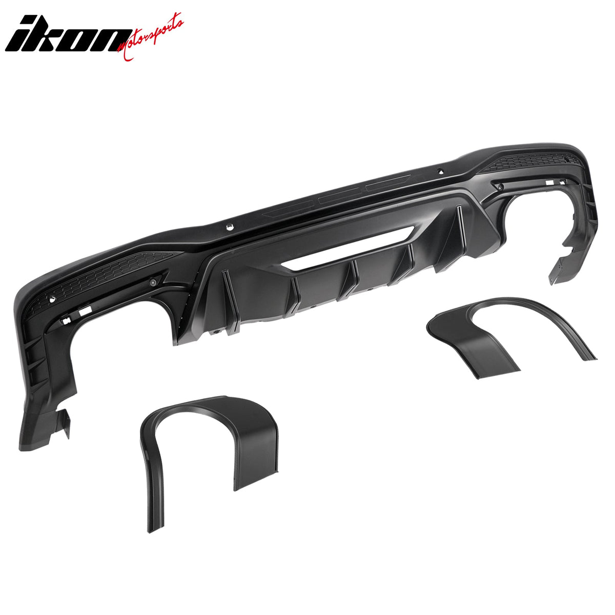 2024-2026 Ford Mustang Rear Bumper Diffuser Rock Style Matte Black