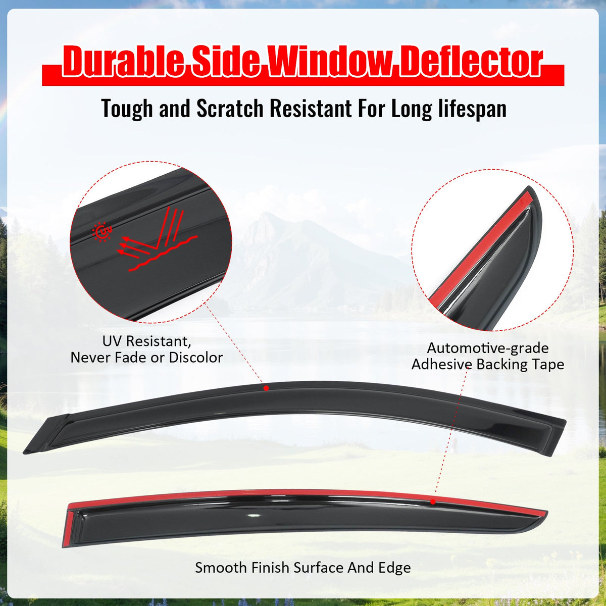 2019-2026 Nissan Altima Window Visors Smoke Acrylic Rain Sun Wind Deflectors Guard Side Door Shade 4PCS Set