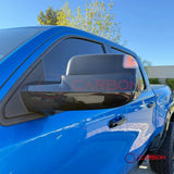 2019+ RAM 1500 / TRX / RHO Tow Mirror Base Real Carbon Fiber Covers