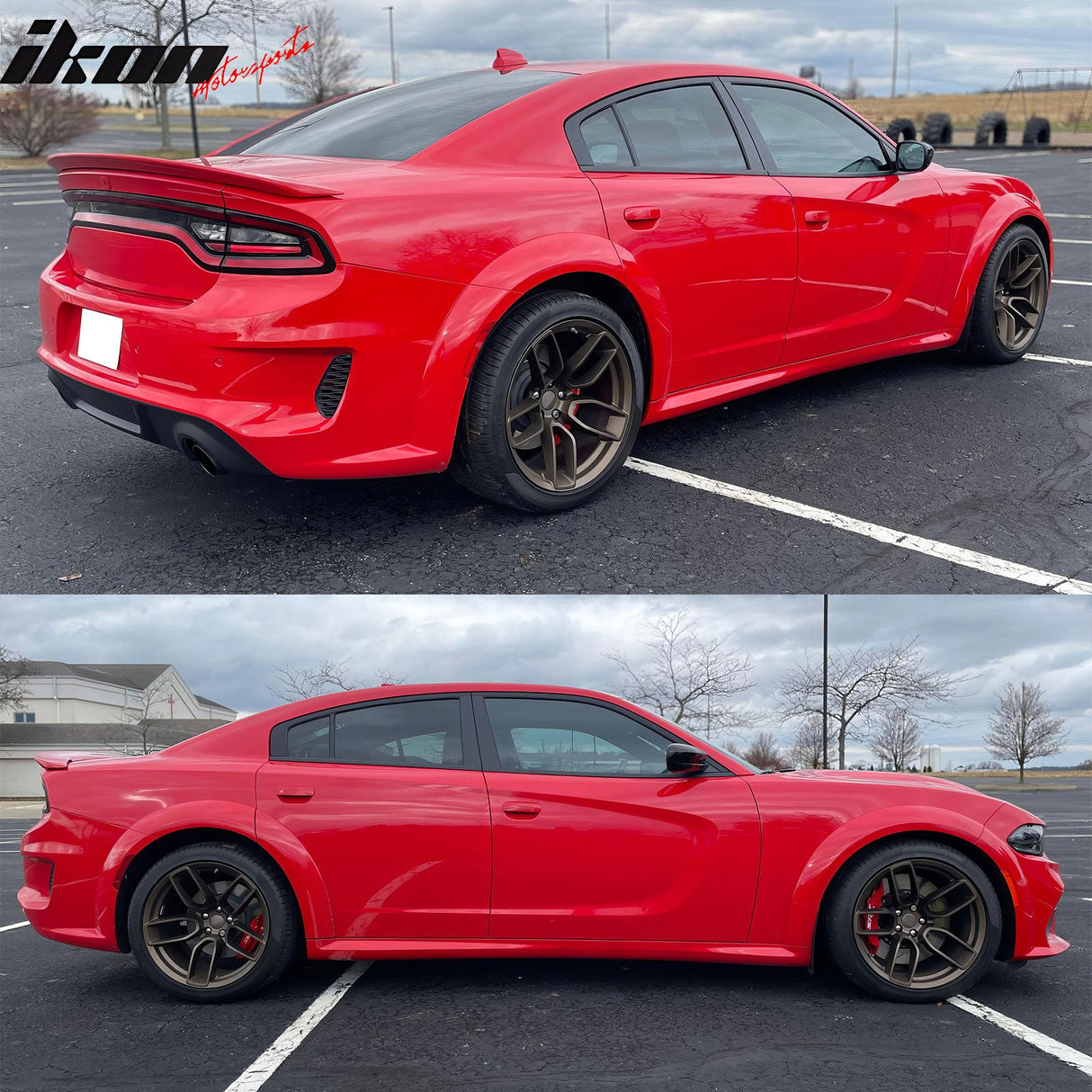 2020-2023 Dodge Charger Widebody Style Unpainted 2PCS Side Skirts PP