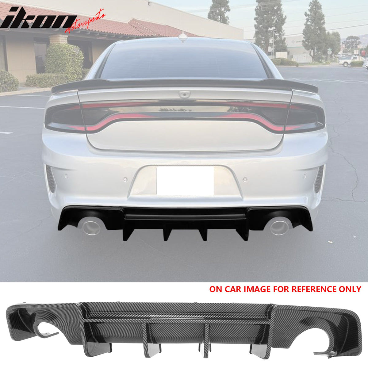 2020-2023 Dodge Charger Widebody Rear Diffuser Carbon Fiber Print