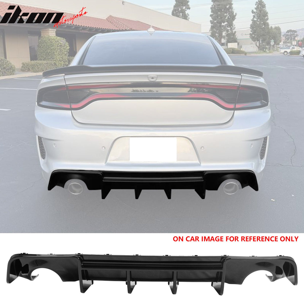 2020-2023 Dodge Charger Widebody Rear Diffuser Gloss Black Bumper Lip