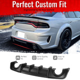 2020-2023 Dodge Charger Widebody Rear Diffuser Matte Black Lip Diffuser