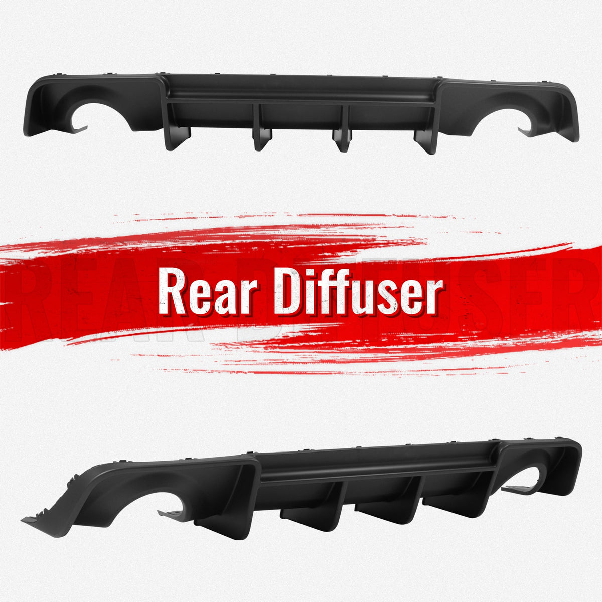 2020-2023 Dodge Charger Widebody Rear Diffuser Matte Black Lip Diffuser