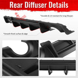 2020-2023 Dodge Charger Widebody Rear Diffuser Matte Black Lip Diffuser