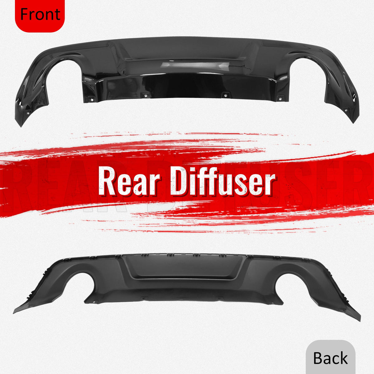 20-23 Dodge Charger Widebody Rear Diffuser OE Style Gloss Black