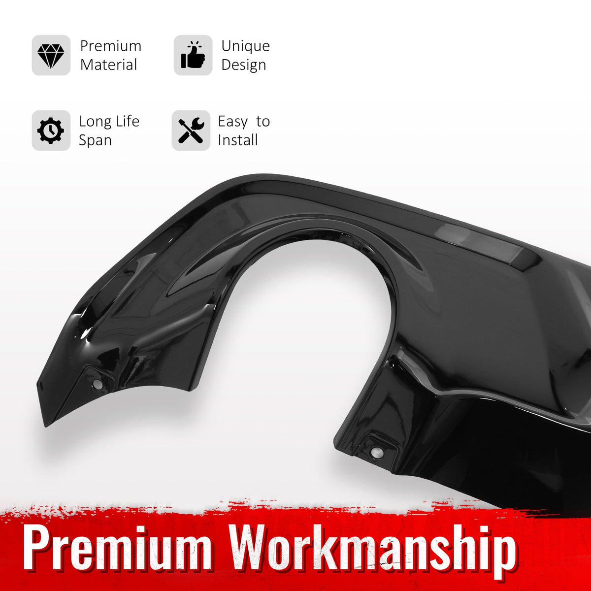 20-23 Dodge Charger Widebody Rear Diffuser OE Style Gloss Black