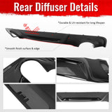 20-23 Dodge Charger Widebody Rear Diffuser OE Style Gloss Black