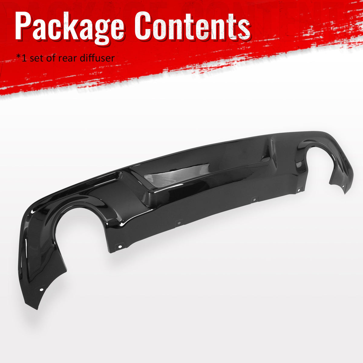 20-23 Dodge Charger Widebody Rear Diffuser OE Style Gloss Black