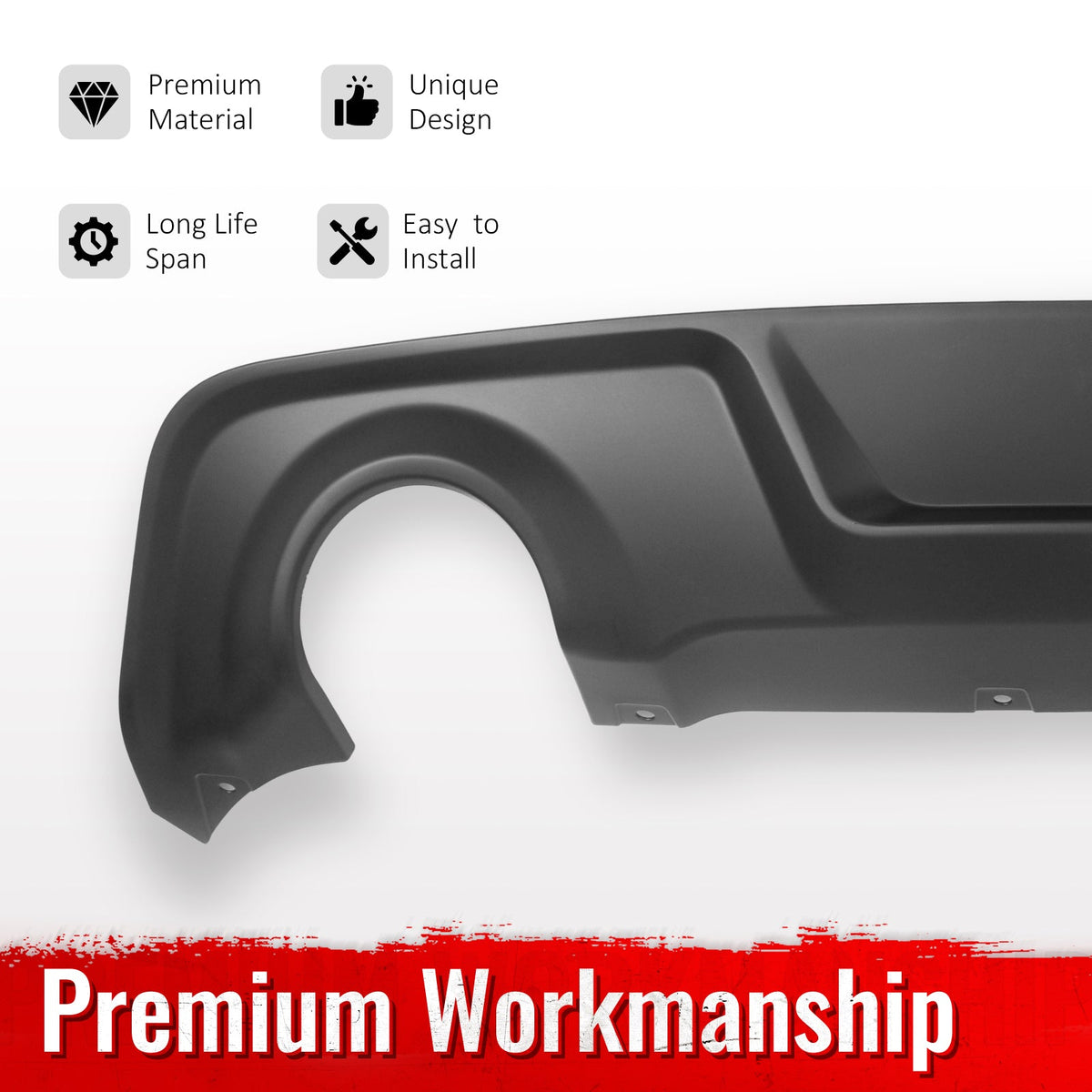 20-23 Dodge Charger Widebody Rear Diffuser OE Style Matte Black