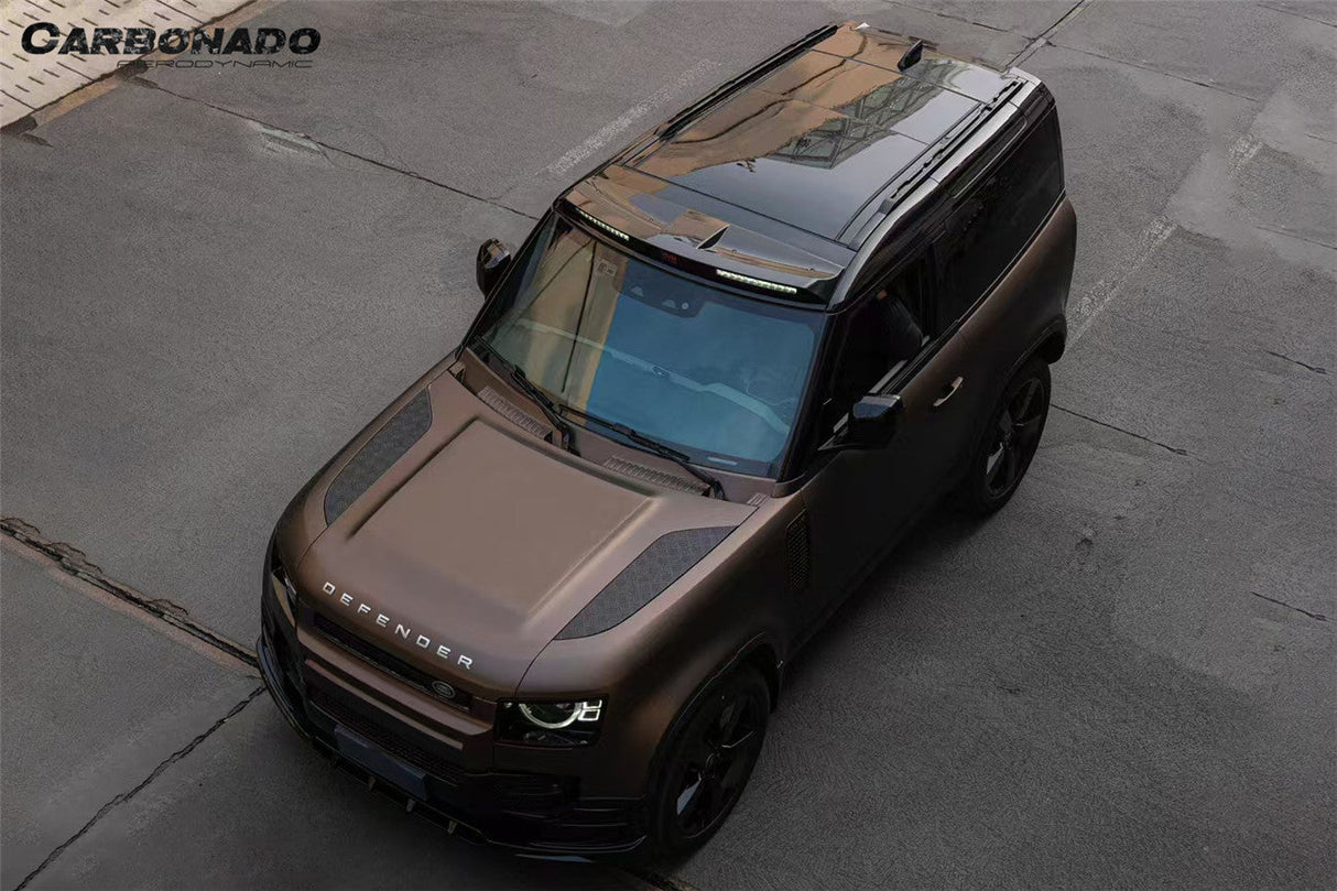 2020-2024 Land Rover Defender rock style  Front Roof Spoiler & with LED Light