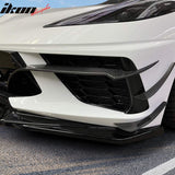 2020-2025 Chevrolet Corvette IKON Front Canard Splitter Carbon Fiber