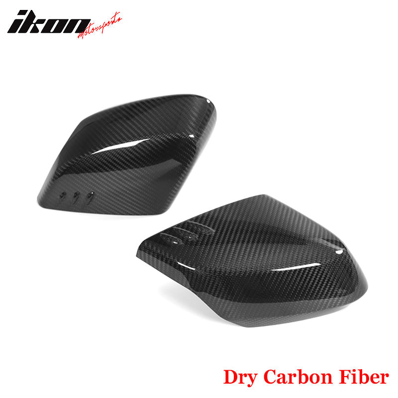 2020-2025 Chevy Corvette IKON Gloss Black Mirror Cap Dry Carbon Fiber