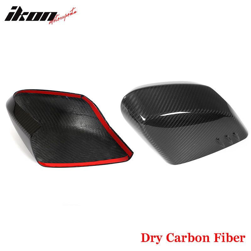 2020-2025 Chevy Corvette IKON Gloss Black Mirror Cap Dry Carbon Fiber