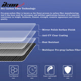 2020-2025 Chevy Corvette IKON Gloss Black Mirror Cap Dry Carbon Fiber
