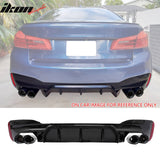 2021-2023 BMW G30 Competition Style Gloss Rear Diffuser Black Quad Tips