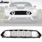 2021-2023 Ford Mustang Mach 1 Car Front Grille Black W/ LED Lamp ABS