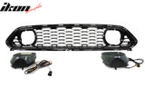 2021-2023 Ford Mustang Mach 1 Car Front Grille Black W/ LED Lamp ABS