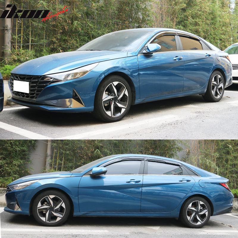 2021-2023 Hyundai Elantra Sedan Mugen Style Tape-On 4PCS Window Visors