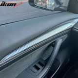 2021-2023 Tesla 3 & 2023 Y Carbon Fiber Center Front Door Panel ABS