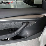 2021-2023 Tesla 3 23 Y Matte Carbon Fiber Center Front Door Panel ABS