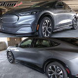 2021-2024 Ford Mustang Mach-E Gloss Black Side Skirts Rocker Panel PP