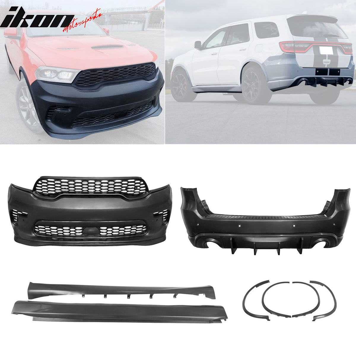 2021-2026 Dodge Durango Hellcat Style Front Rear Bumper W/V2 Diffuser