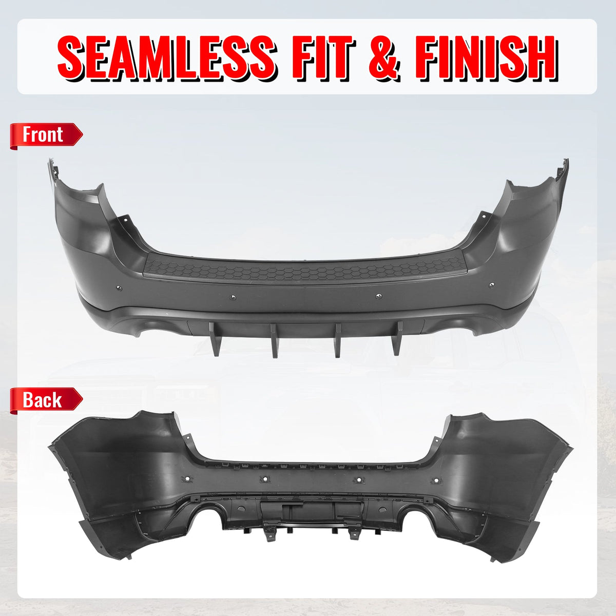 2021-2026 Dodge Durango Rear Bumper Cover W/ V1 Diffuser & Step Plate