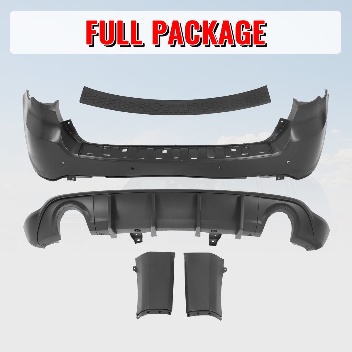 2021-2026 Dodge Durango Rear Bumper Cover W/ V1 Diffuser & Step Plate