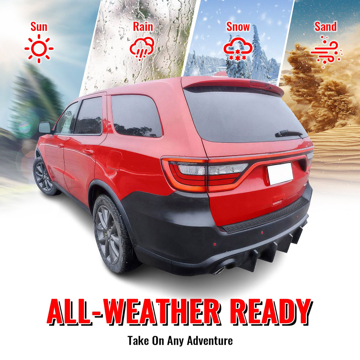 2021-2026 Dodge Durango Rear Bumper Cover W/ V1 Diffuser & Step Plate