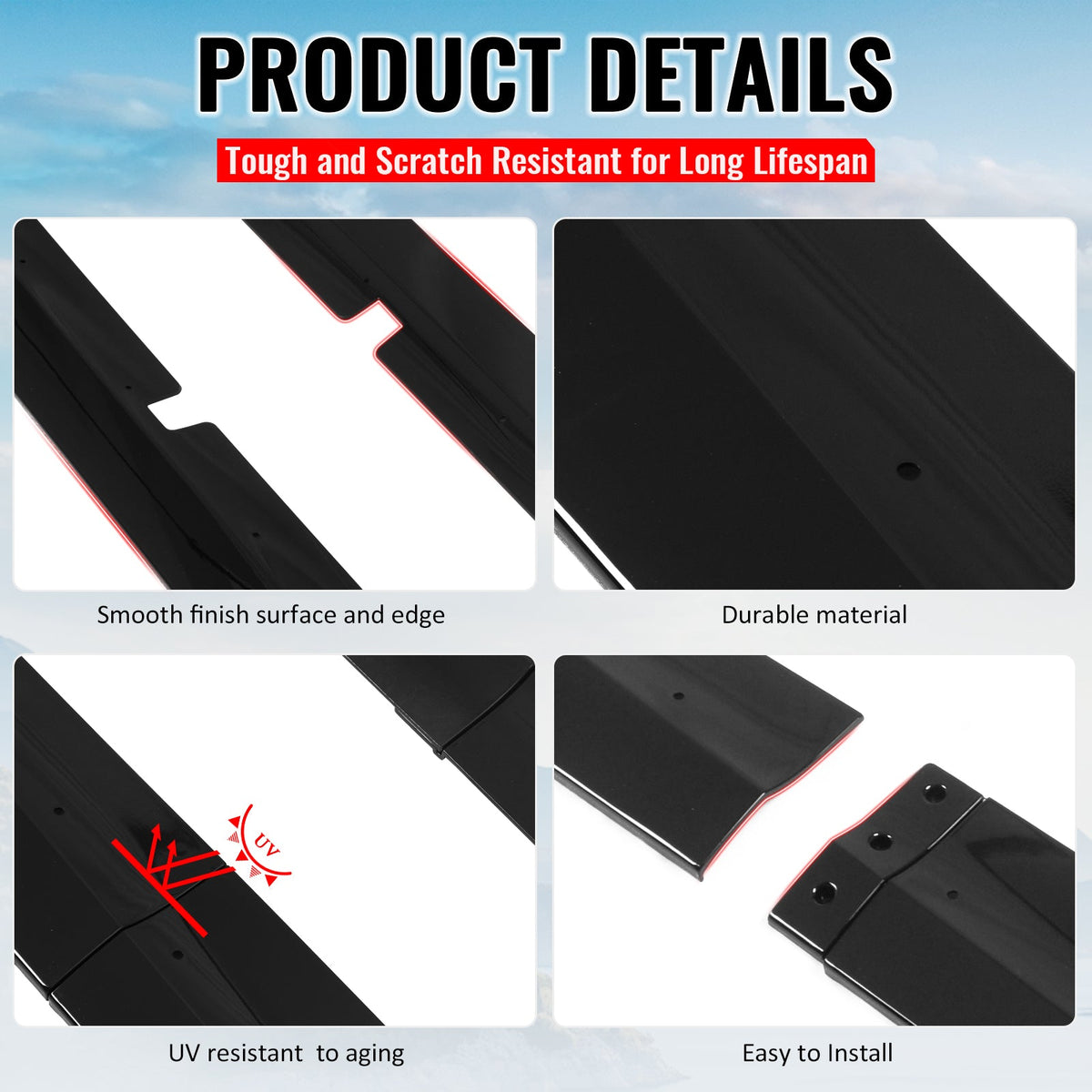 2020-2023 Dodge Charger Widebody Side Skirts Gloss Black Rocker Panel