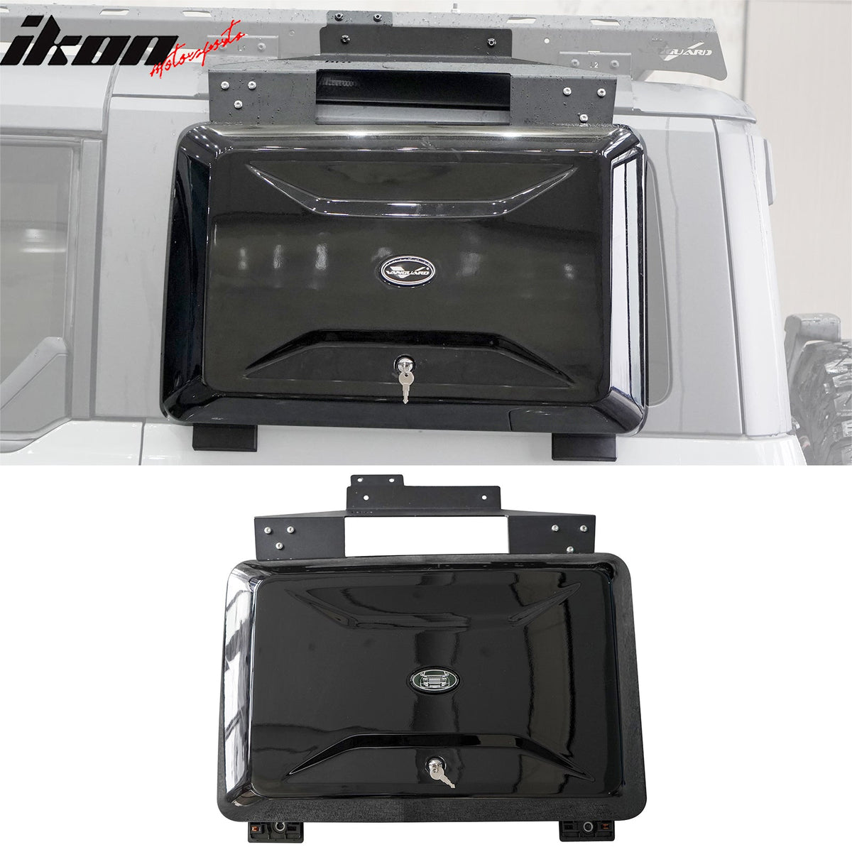 Exterior Side Mounted Gear Box Carrier for Ford Bronco 2021-2026 Black ABS