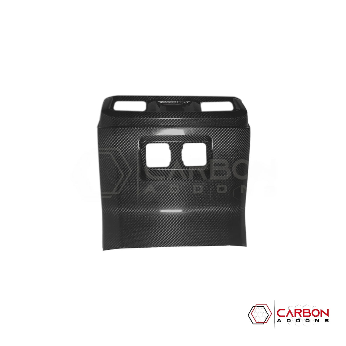 Real Carbon Fiber Rear Center Console A/C Vent Trim Cover for 2021+ Ford F-150